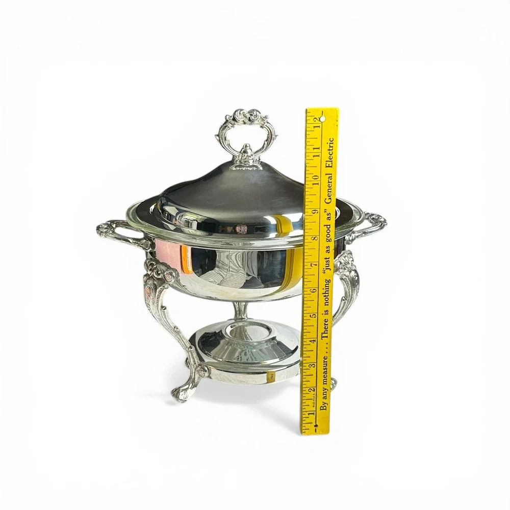 Pyrex vintage silver